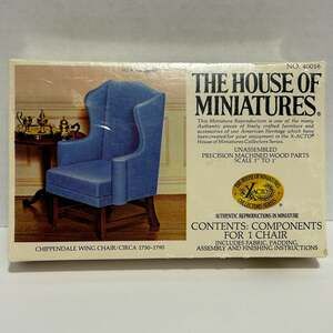 The House of Miniatures No. 40016 Chippendale Wing Chair Model Kit